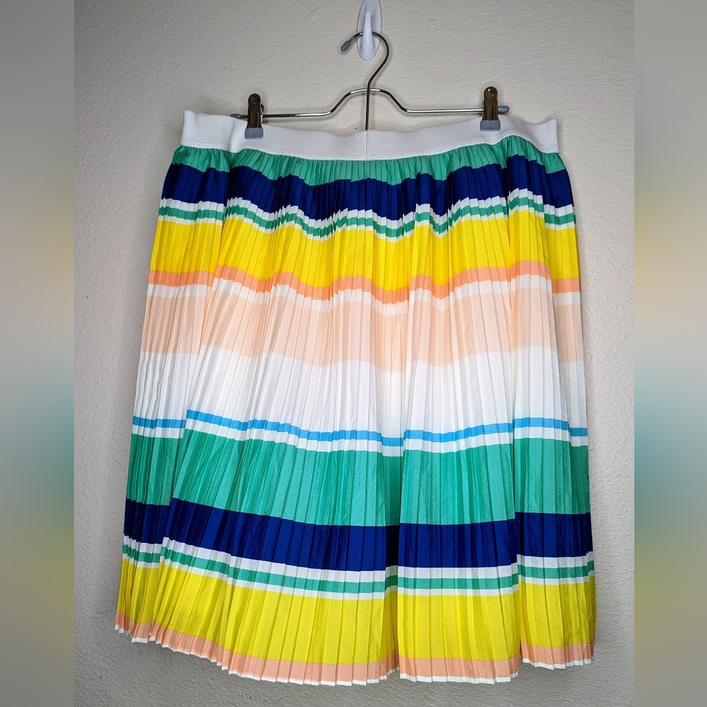 Merona Women's Skirt Pleated Stripes